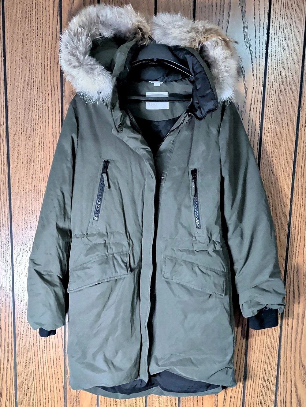 Soia & Kyo Women's Parka in Green & Black
